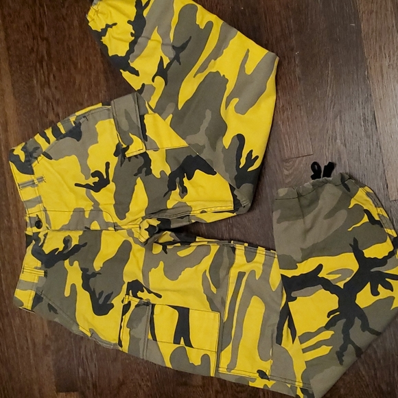 Baggy Loose Camo Print Cargo Pant Small - Picture 5 of 9